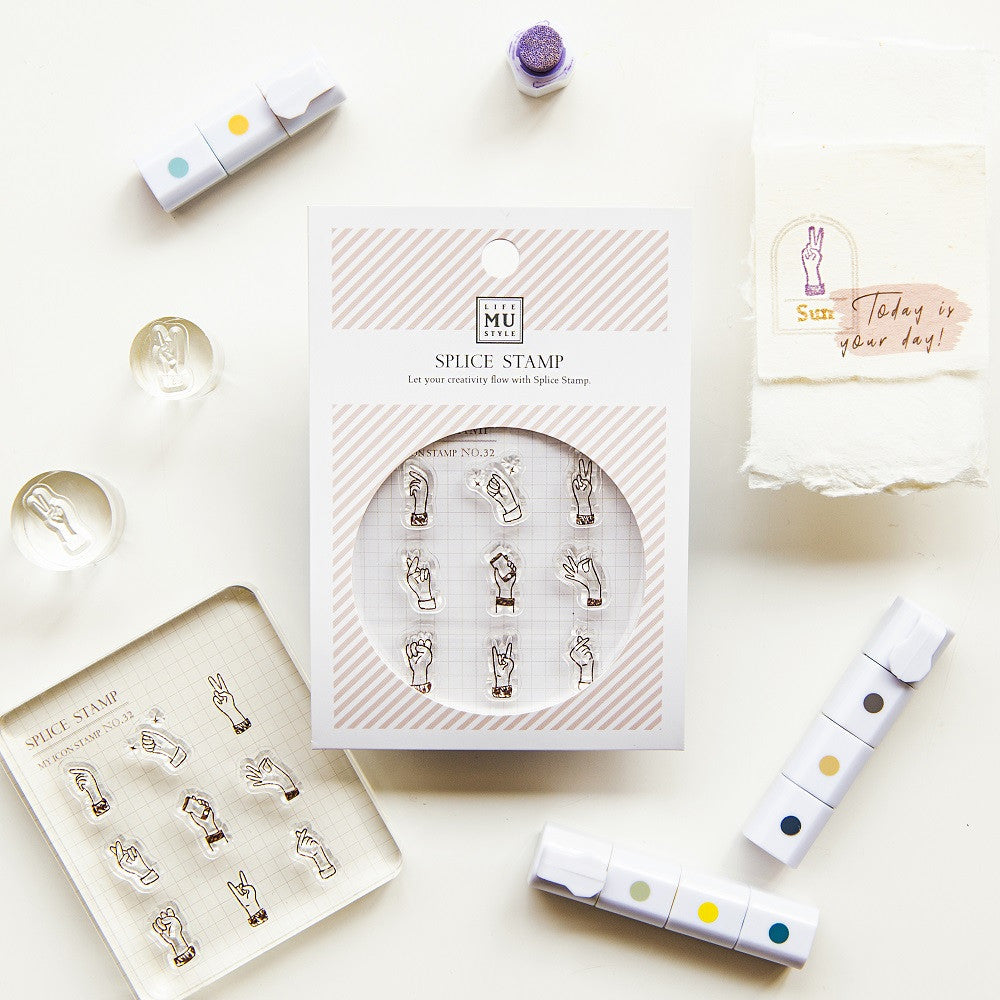 Zestaw stempli silikonowych Icon | Dłonie