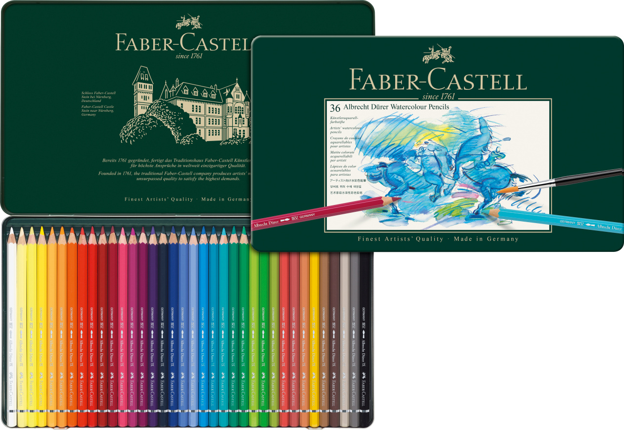 Zestaw kredek akwarelowych Faber-Castell | 36 sztuk