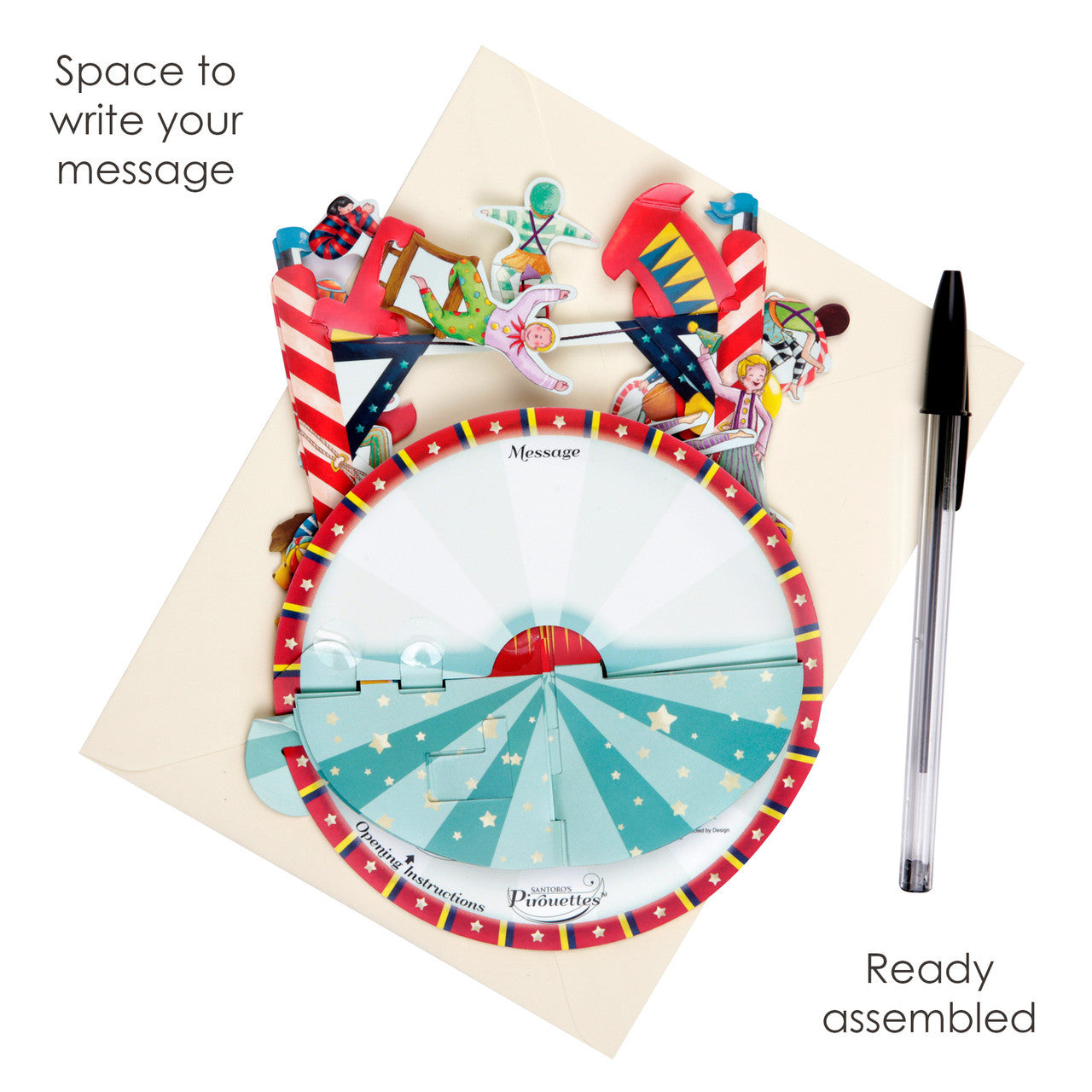 Kartka okolicznościowa Santoro Pirouettes | Cyrk