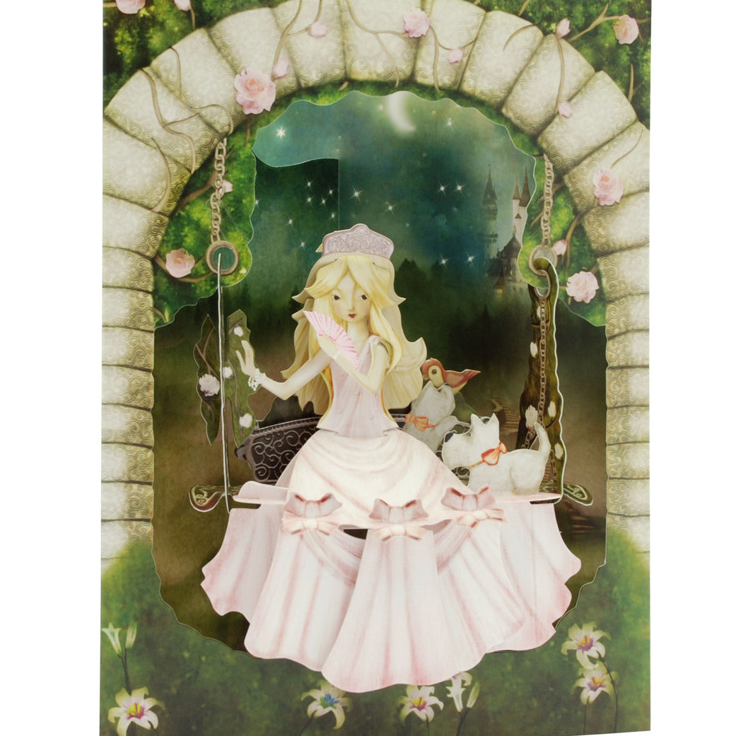 Kartka Okolicznościowa Santoro Swing Cards | Księżniczka na Huśtawce