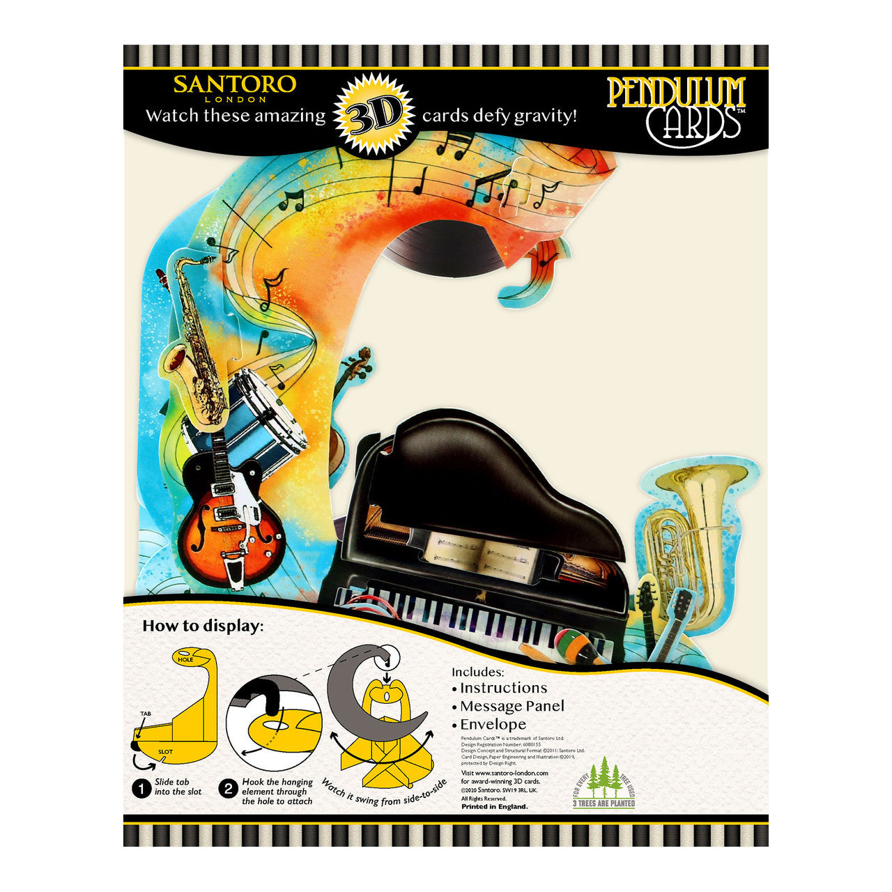 Kartka Okolicznościowa Santoro Pendulum | Muzyka