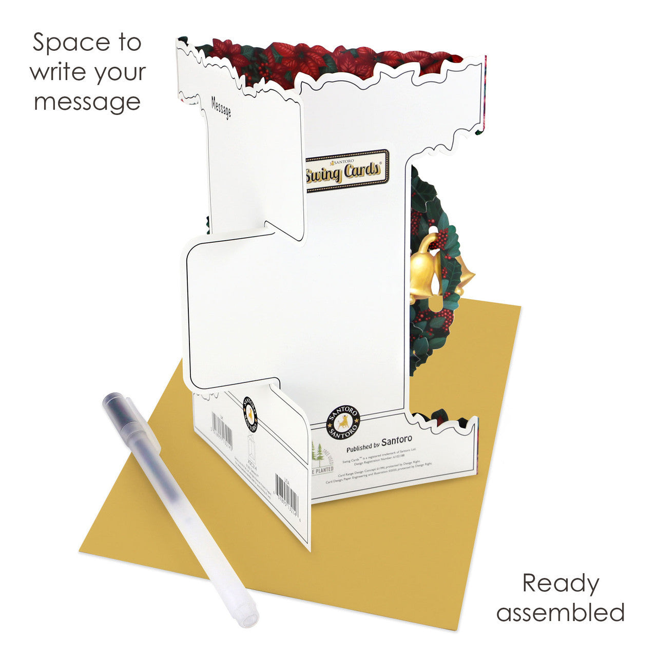 Kartka Świąteczna Santoro Swing Cards | Pokój na świecie