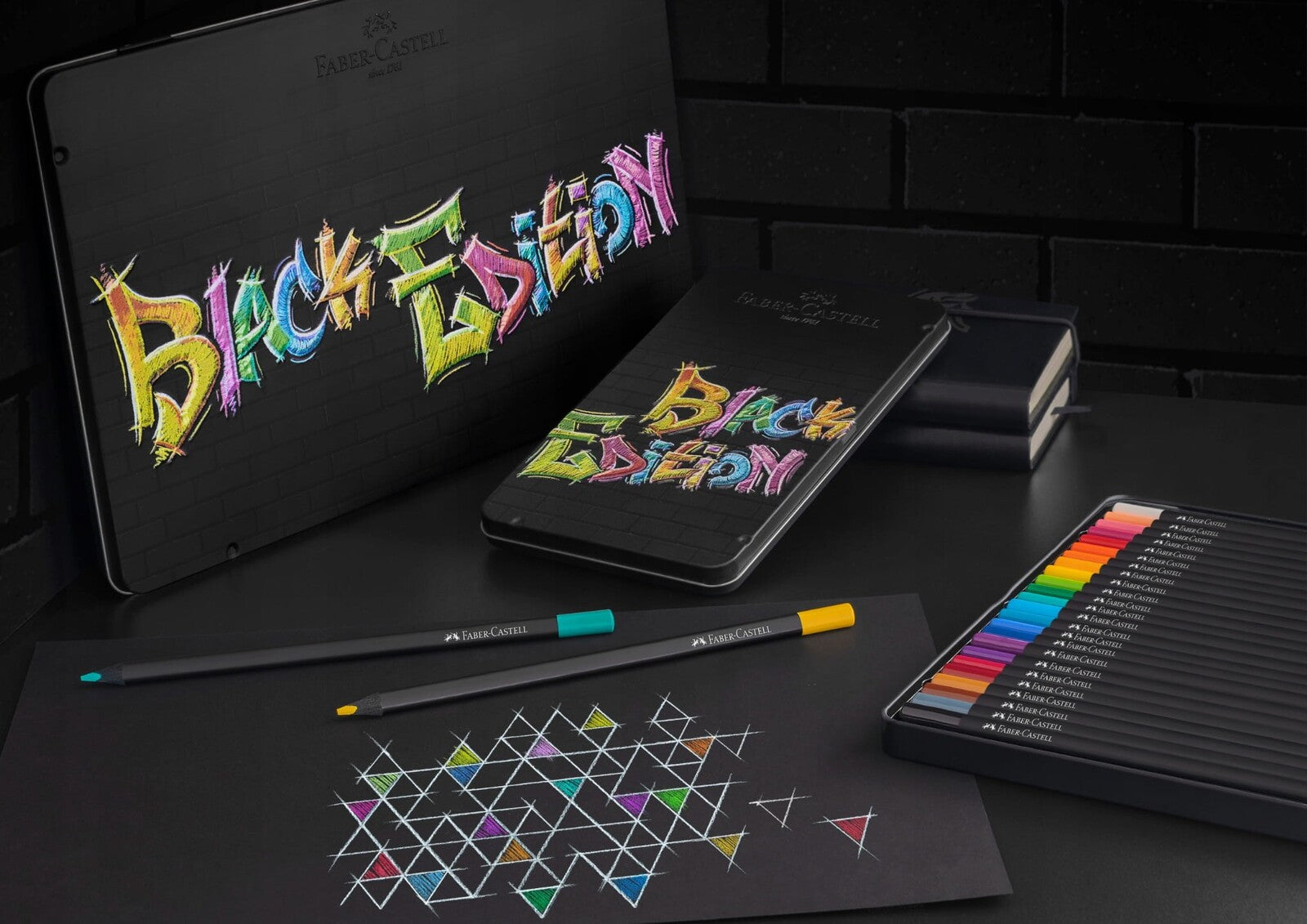 Kredki trójkątne Faber-Castell Black Edition | 12 kolorów