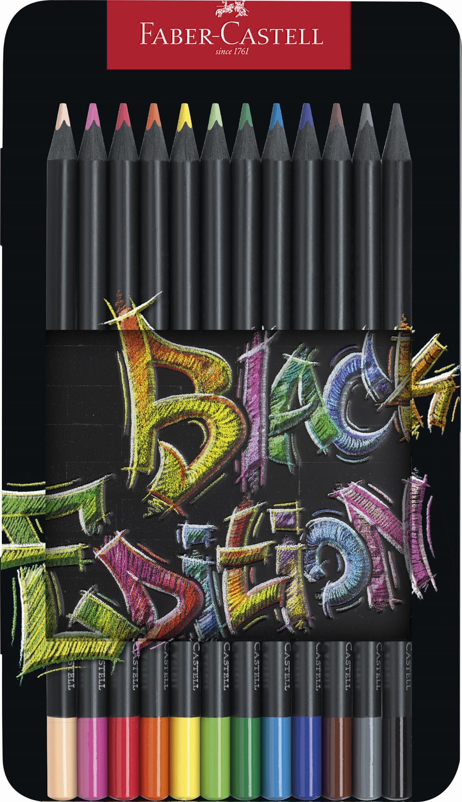 Kredki trójkątne Faber-Castell Black Edition | 12 kolorów