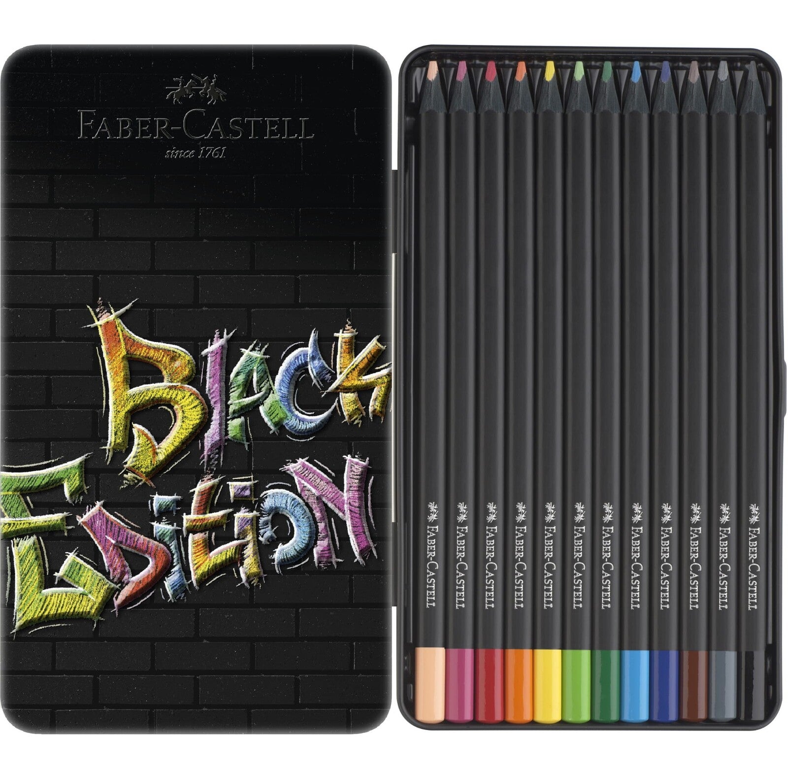 Kredki trójkątne Faber-Castell Black Edition | 12 kolorów