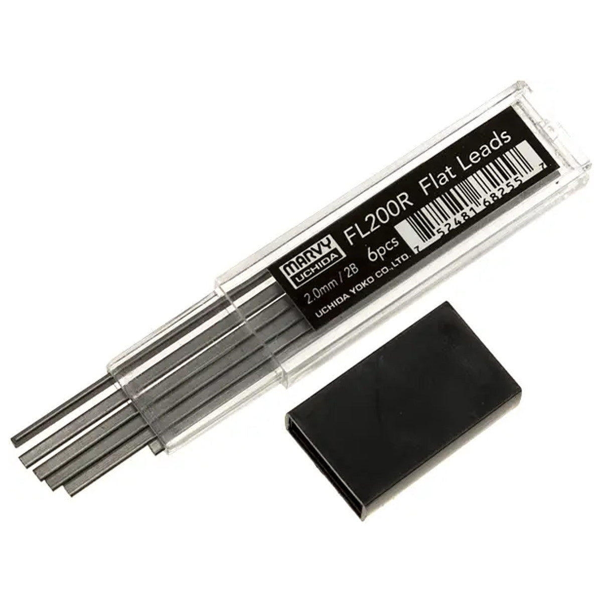 Płaski grafit do ołówka Marvy Uchida Sketch It 2,0 mm 2B | 6 sztuk