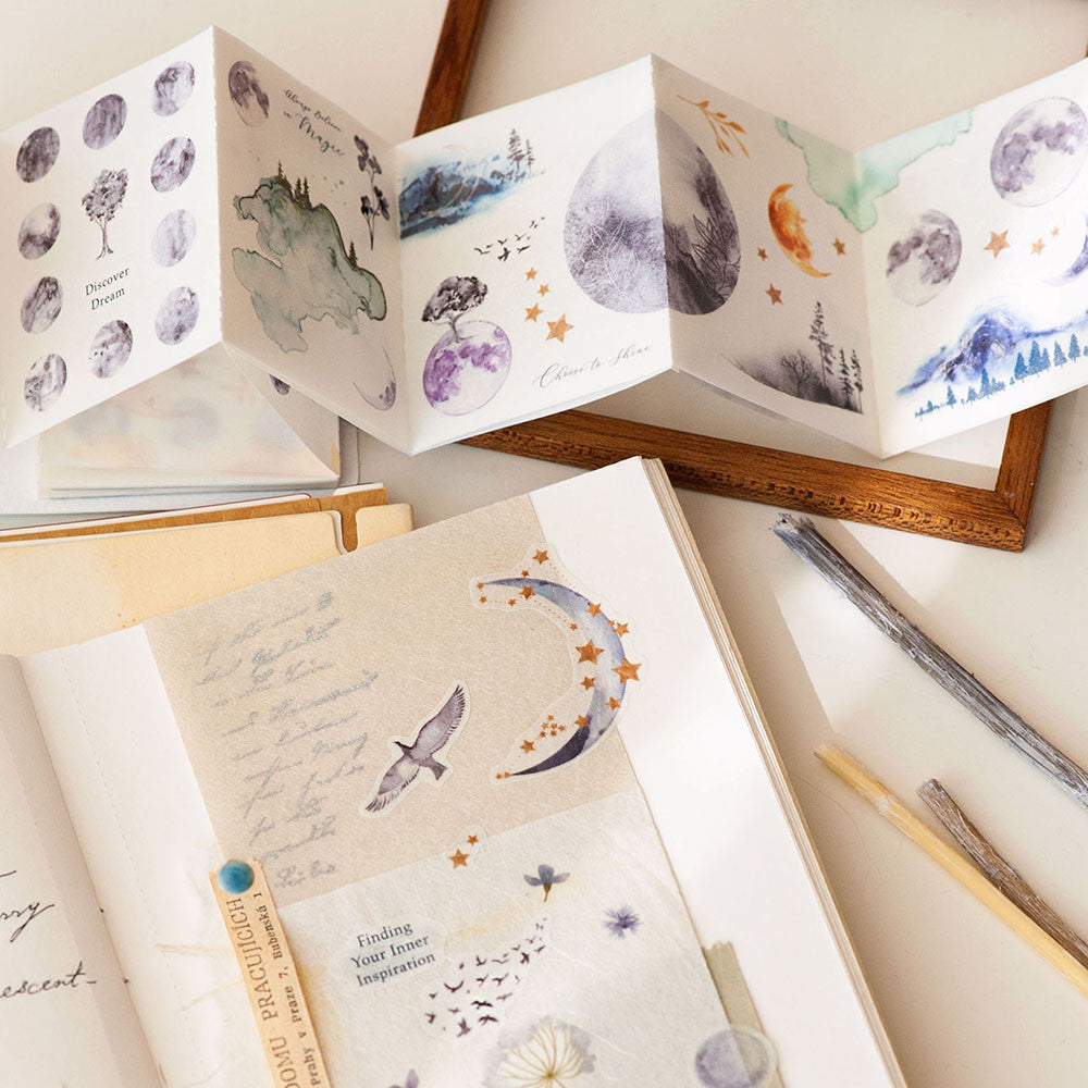 Książeczka z naklejkami washi | Czar Księżyca