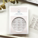 Zestaw stempli silikonowych Icon | Miesiące