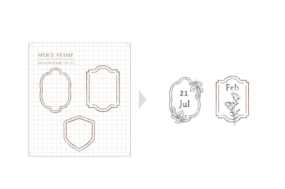 Zestaw stempli silikonowych Icon | Ramki