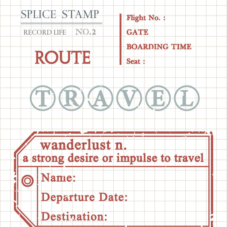 Zestaw stempli silikonowych Icon | Podróż