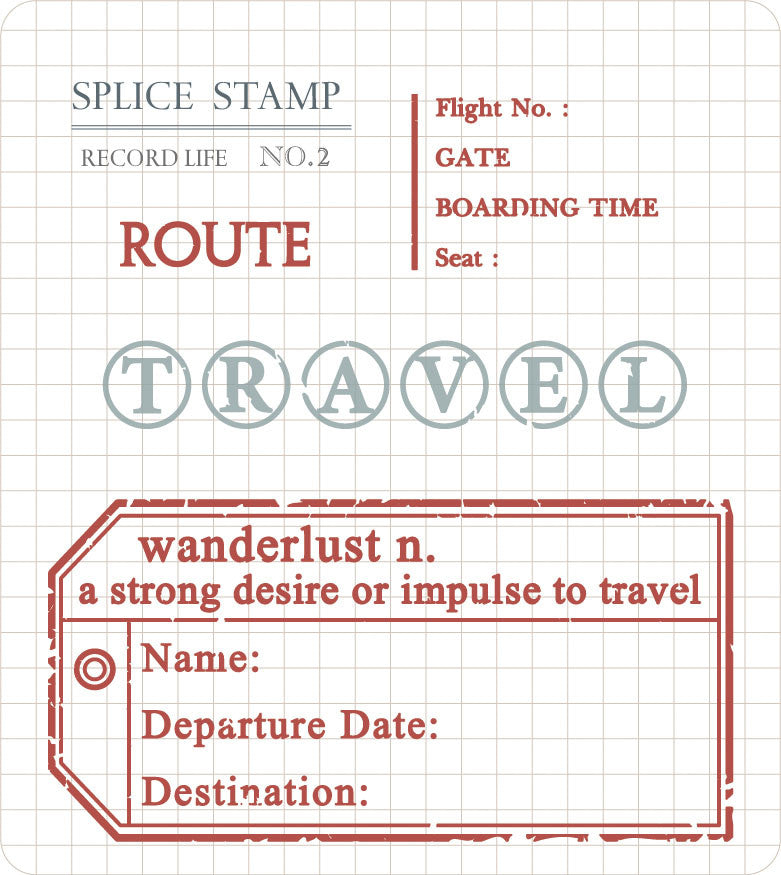 Zestaw stempli silikonowych Icon | Podróż