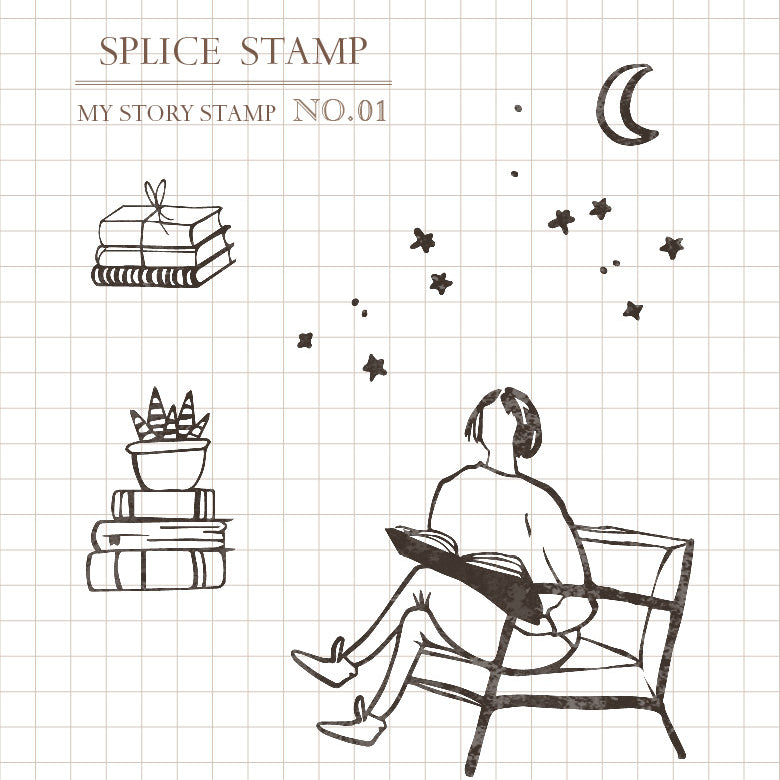 Zestaw stempli silikonowych Icon | Gwieździsty Wieczór