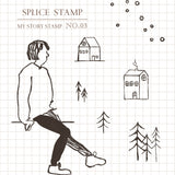 Zestaw stempli silikonowych Icon | Zimowy krajobraz