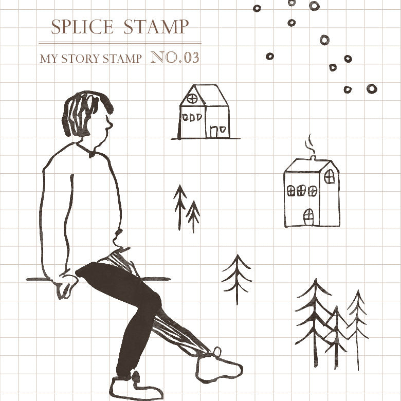 Zestaw stempli silikonowych Icon | Zimowy krajobraz