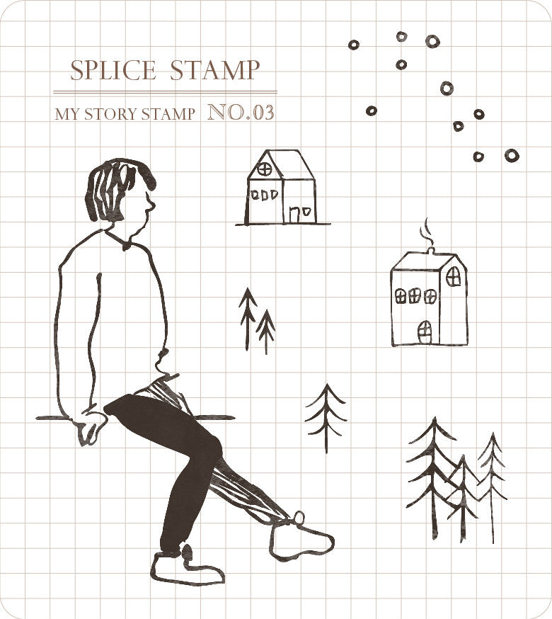 Zestaw stempli silikonowych Icon | Zimowy krajobraz