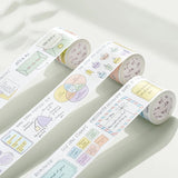 Zestaw naklejek w taśmie Washi | Kolorowe napisy doodle