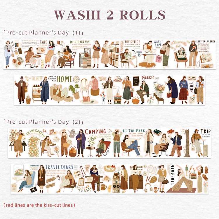 Zestaw Taśm Washi Pre-Cut | Moja codzienność