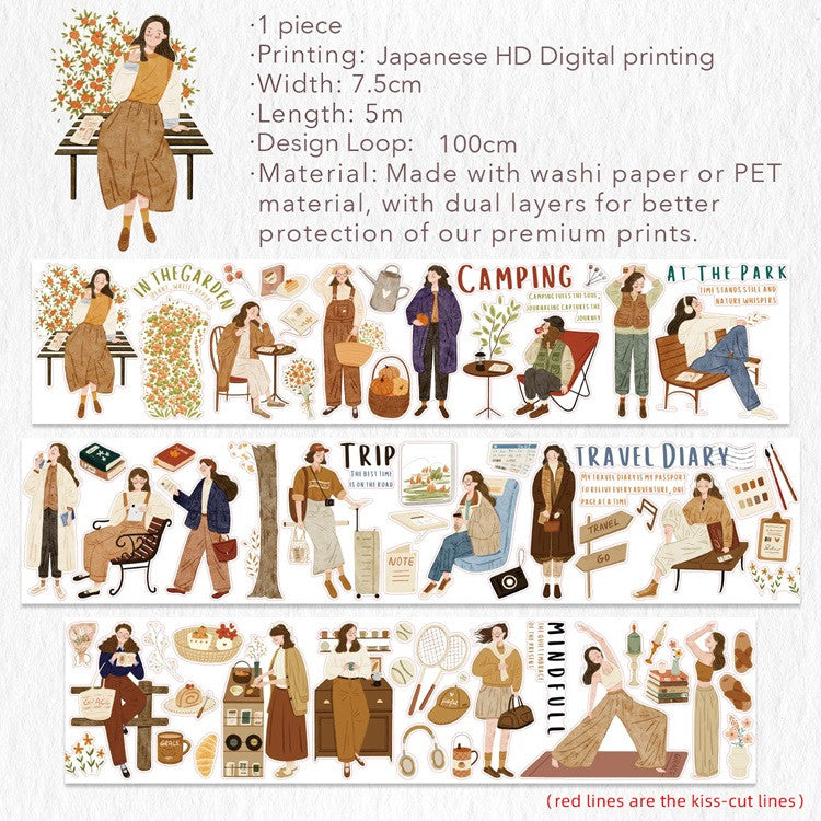 Zestaw Taśm Washi Pre-Cut | Moja codzienność