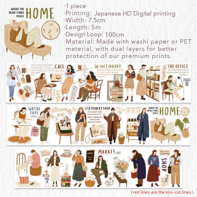 Zestaw Taśm Washi Pre-Cut | Moja codzienność