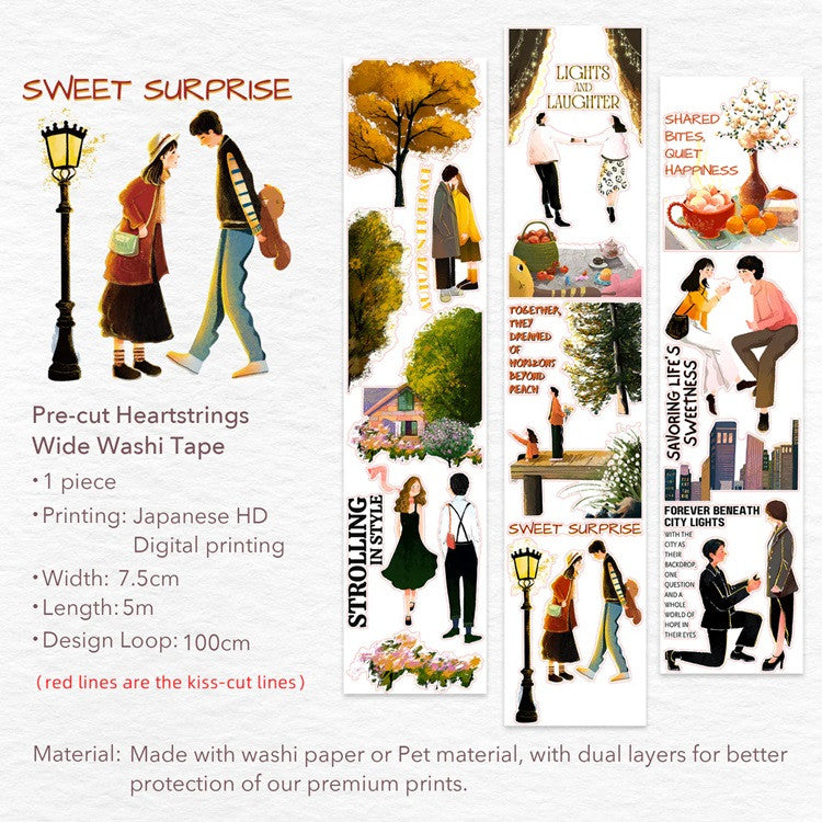 Taśma Washi Pre-Cut | Romantyczne spotkania