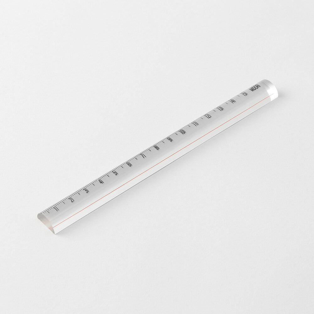 Linijka powiększająca Midori 15 cm | Przezroczysta