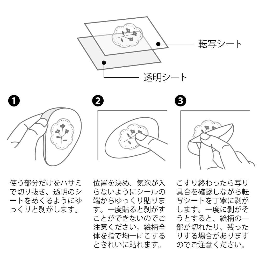 Dekoracyjne naklejki transferowe Midori | Nordyckie motywy