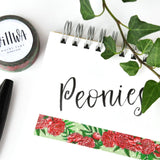 Taśma washi Willwa | Fale piwonii