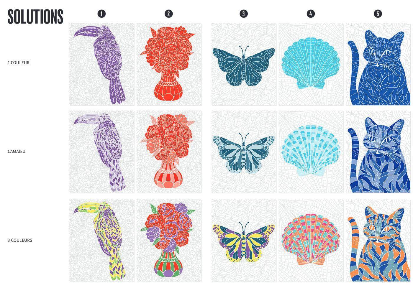 Kolorowanka Coloriages mystères | Świat przyrody