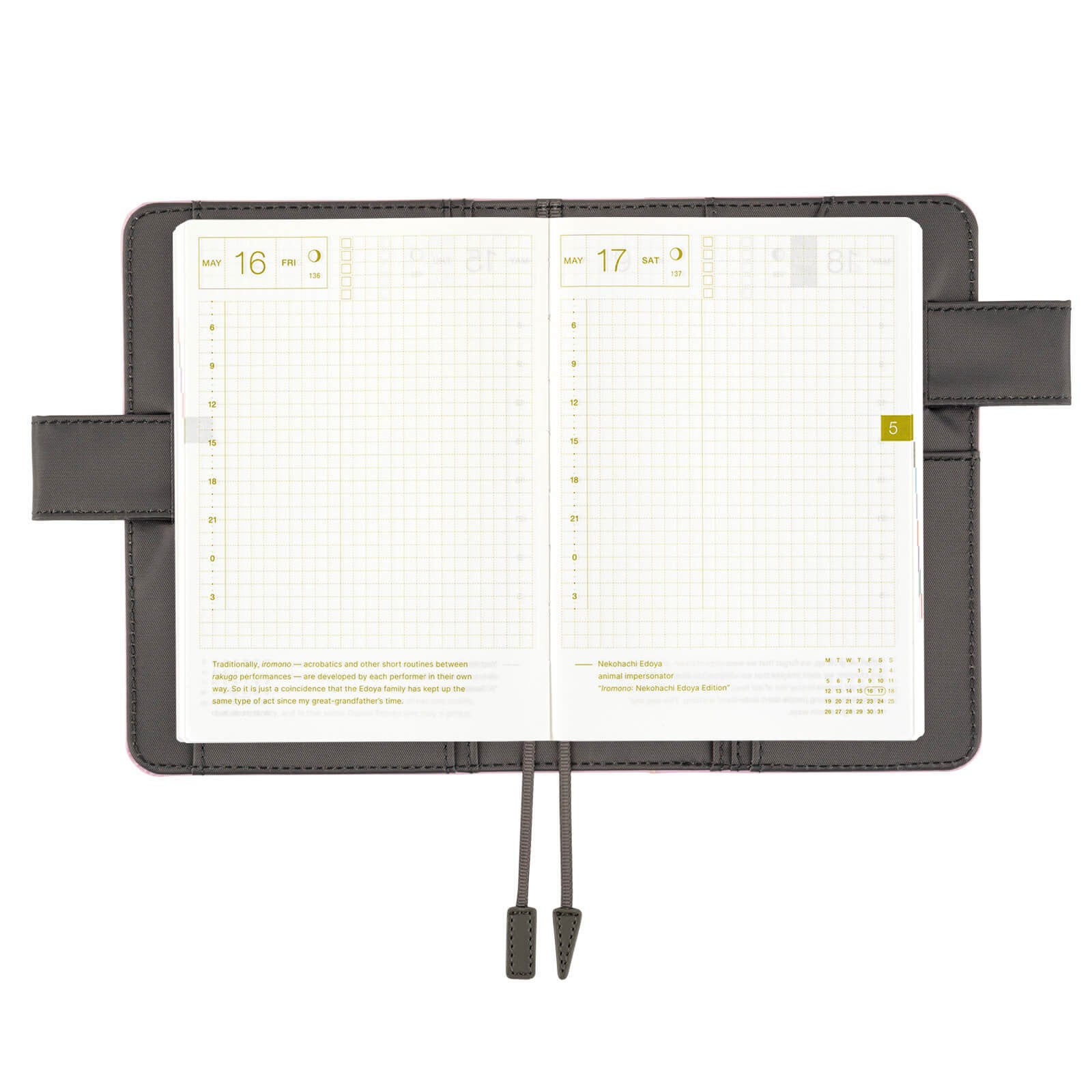 Okładka na kalendarz Hobonichi Techo A6 | Colors: Charcoal Fairy