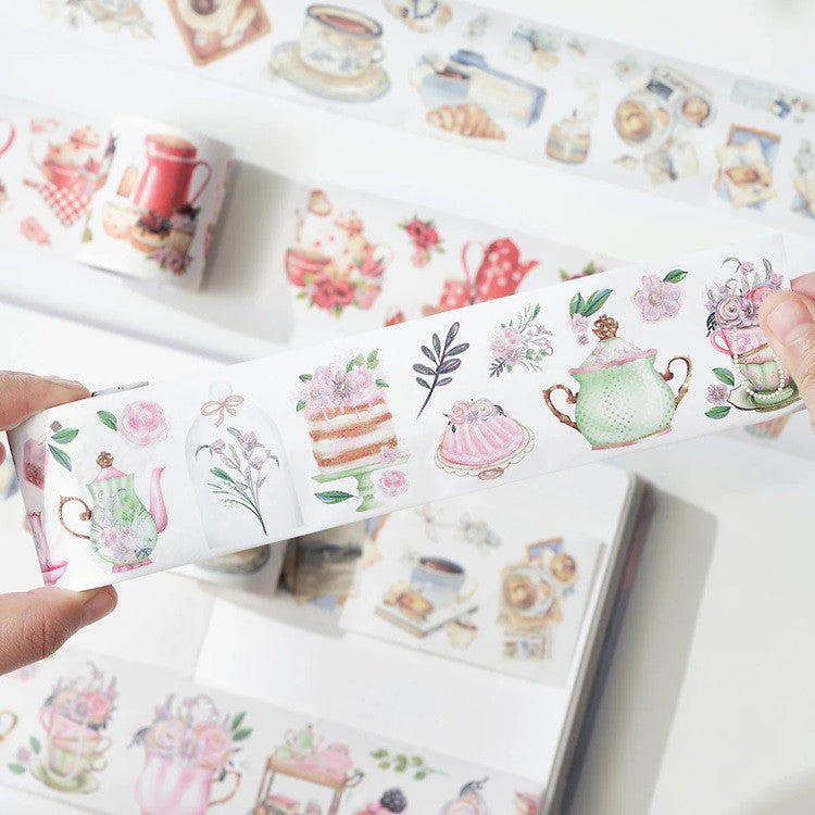 Zestaw naklejek w taśmie Washi | Herbaciana Pokusa