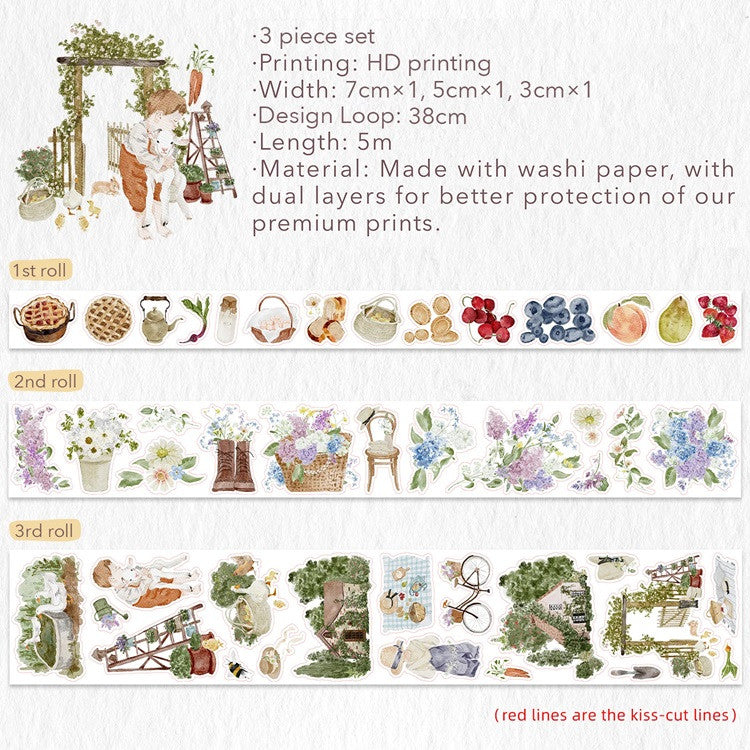 Zestaw naklejek w taśmie Washi | Uroki Lata