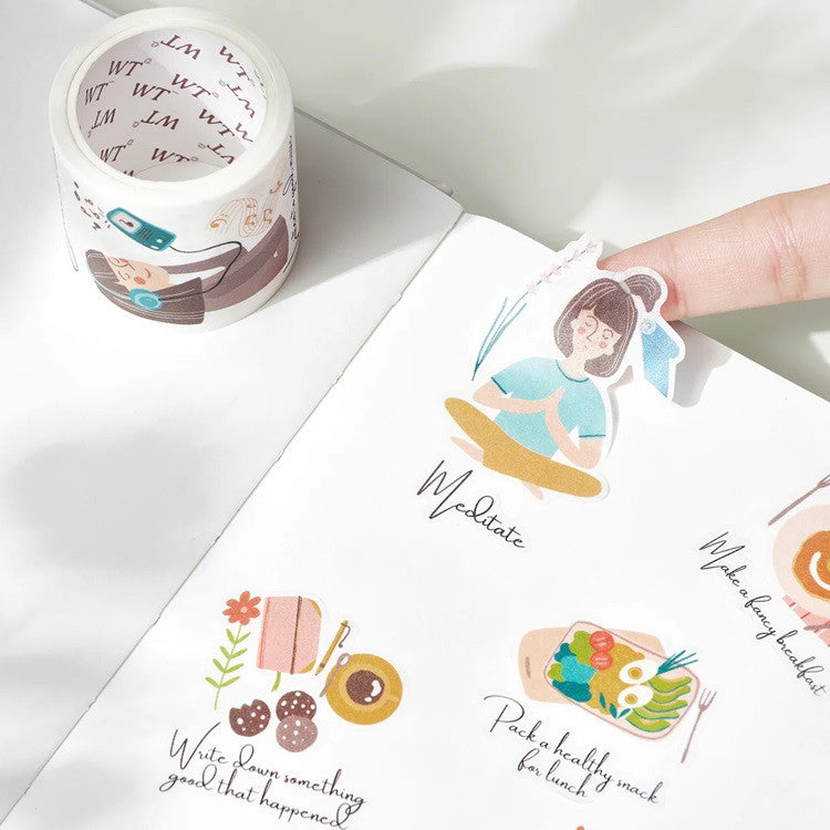 Zestaw naklejek w Taśmie Washi | Rytm dnia