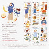 Taśma Washi Pre-Cut | Zwyczajny dzień
