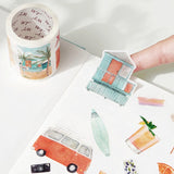 Zestaw naklejek w Taśmie Washi | Lato w pełni