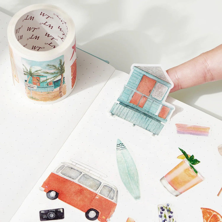 Zestaw naklejek w Taśmie Washi | Lato w pełni