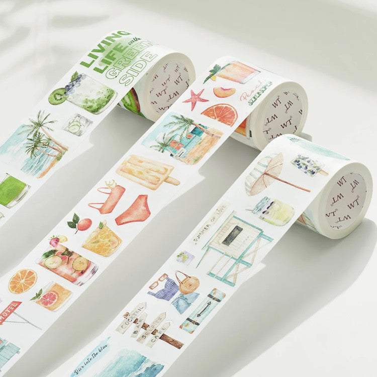 Zestaw naklejek w Taśmie Washi | Lato w pełni