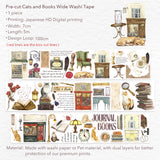 Taśma Washi Pre-Cut | Koty i Książki