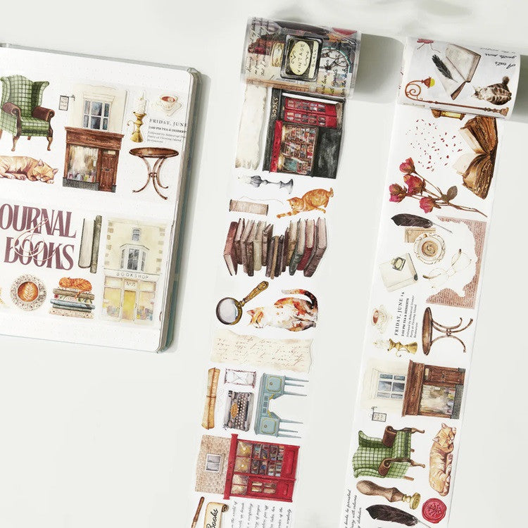 Taśma Washi Pre-Cut | Koty i Książki