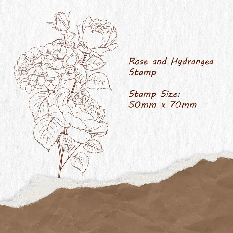 Pieczątka | Róża i Hortensja