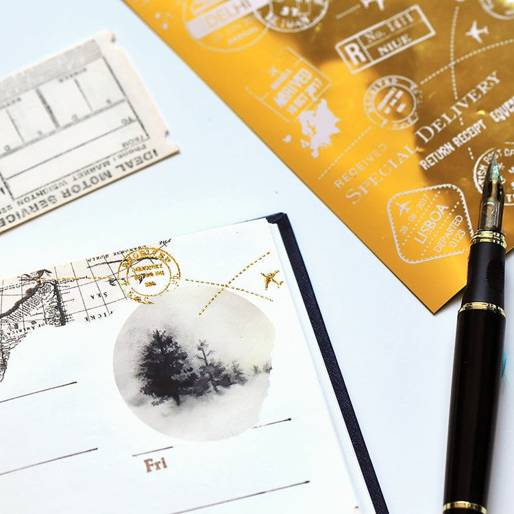 Naklejki transferowe złote | Podróż