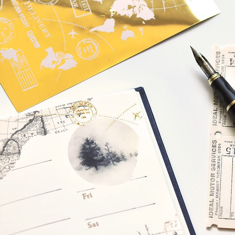 Naklejki transferowe złote | Podróż