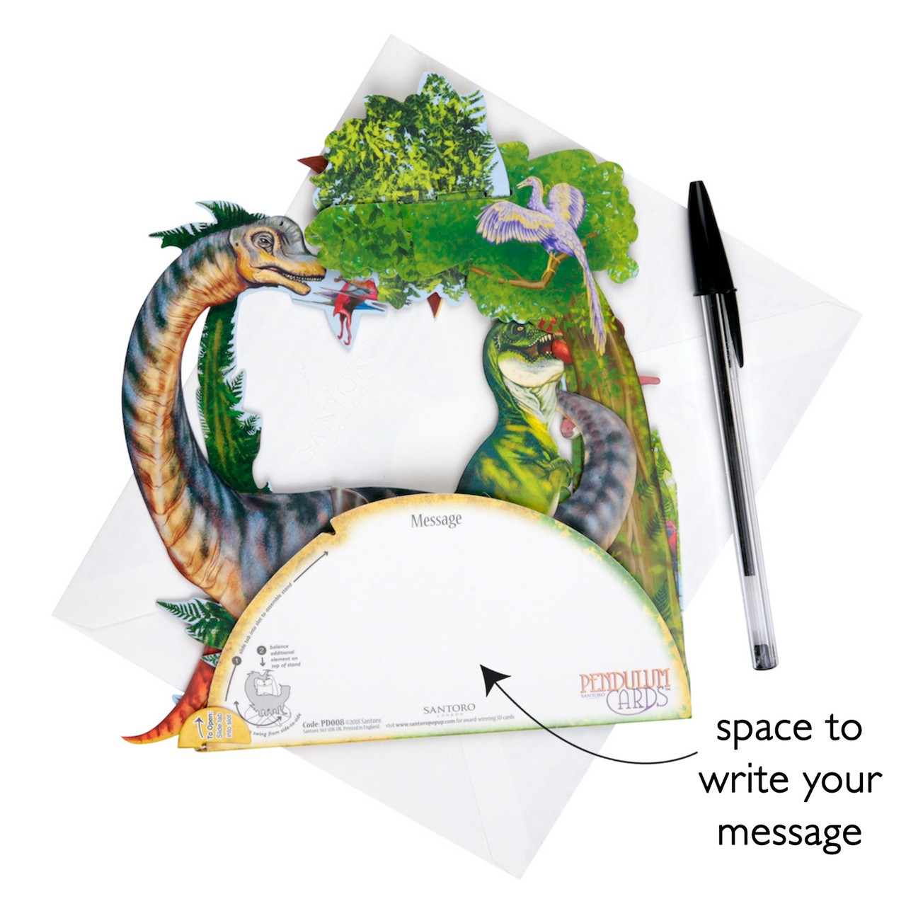 Kartka Okolicznościowa Santoro Pendulum | Dinozaury
