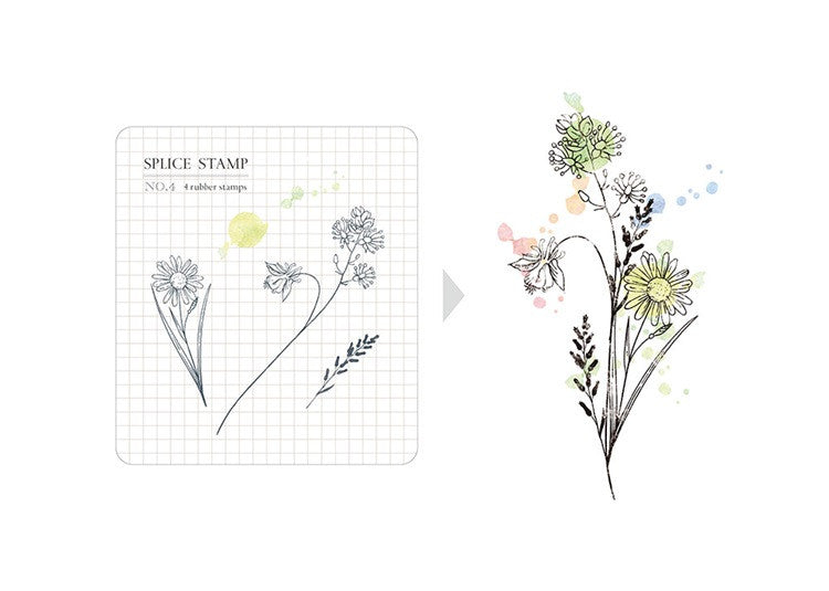 Zestaw stempli silikonowych Icon | Stokrotka