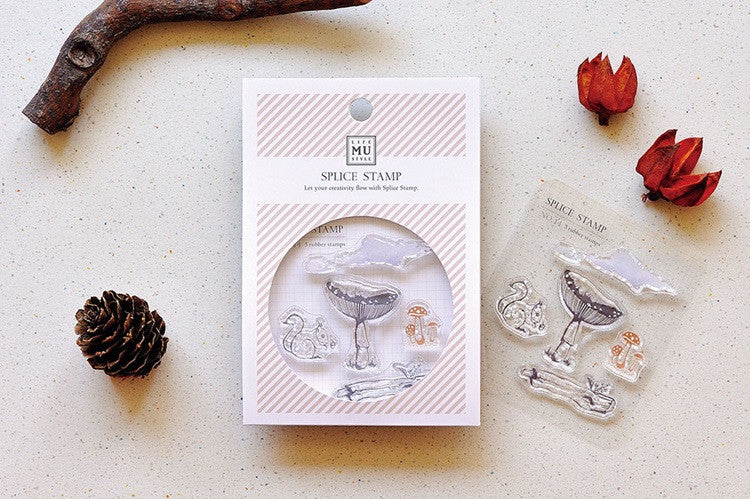 Zestaw stempli silikonowych Icon | Las za mgłą