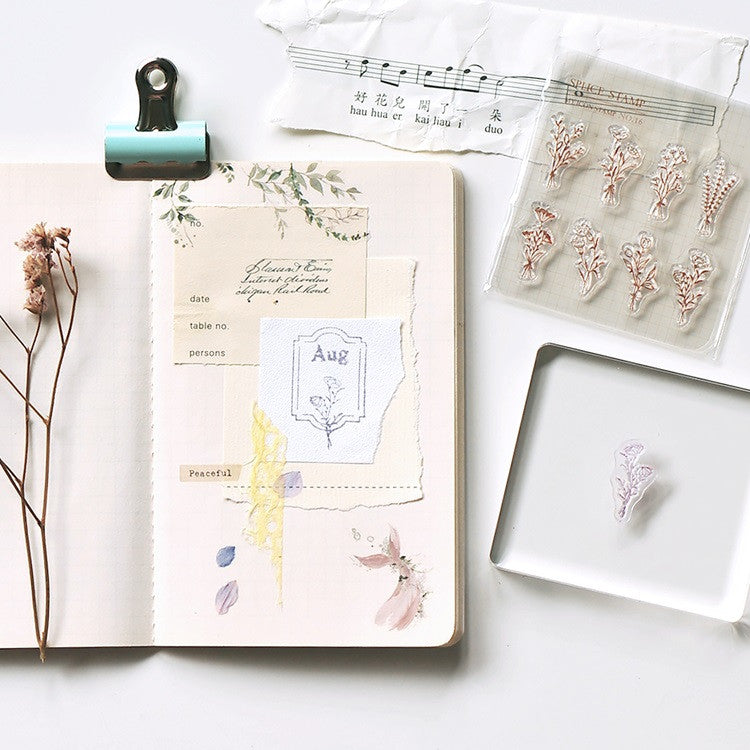 Zestaw stempli silikonowych Icon | Gałązki Kwiatów