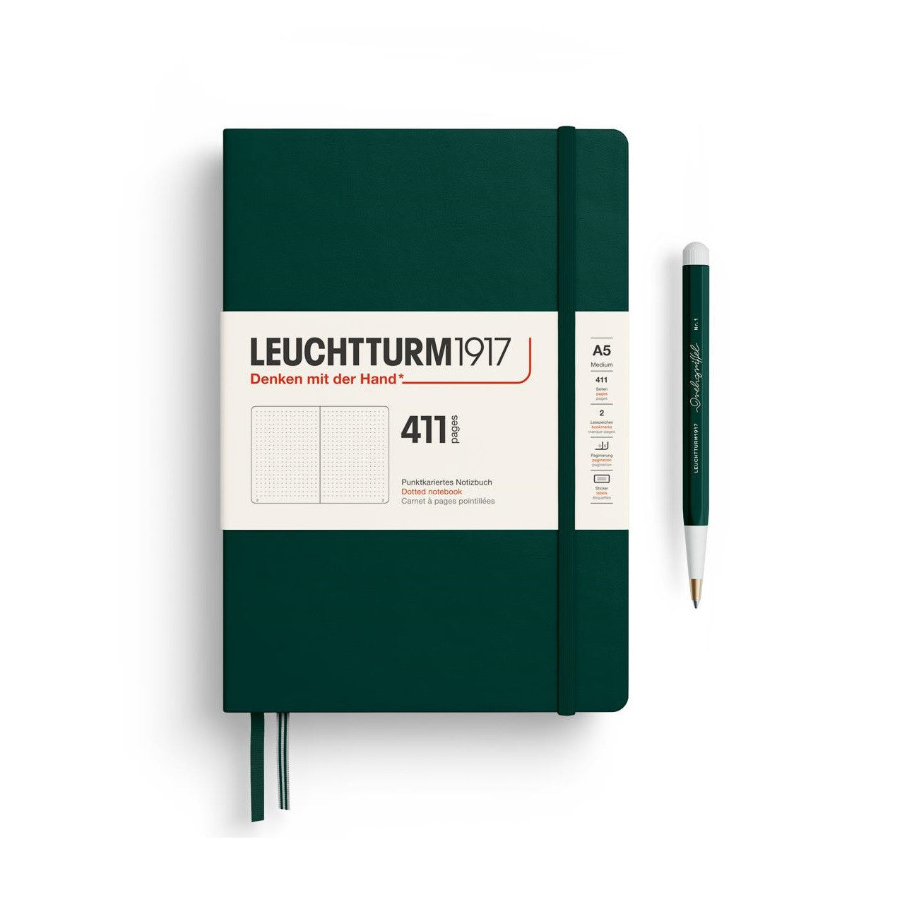 Notatnik Leuchtturm1917 A5 Edycja 411 | Ciemnozielony