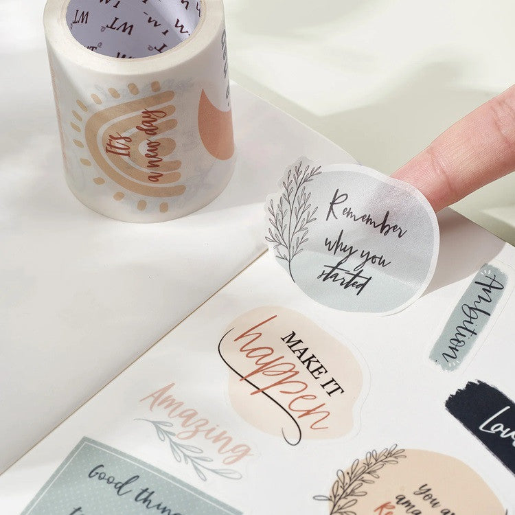 Zestaw naklejek w Taśmie Washi | Motywacja
