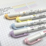 Zestaw zakreślaczy MILDLINER z podwójną końcówką Zebra 5 szt. | Pastelowy