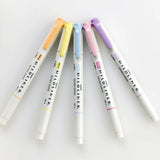 Zestaw zakreślaczy MILDLINER z podwójną końcówką Zebra 5 szt. | Pastelowy