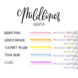 Zestaw zakreślaczy MILDLINER z podwójną końcówką Zebra 5 szt. | Pastelowy